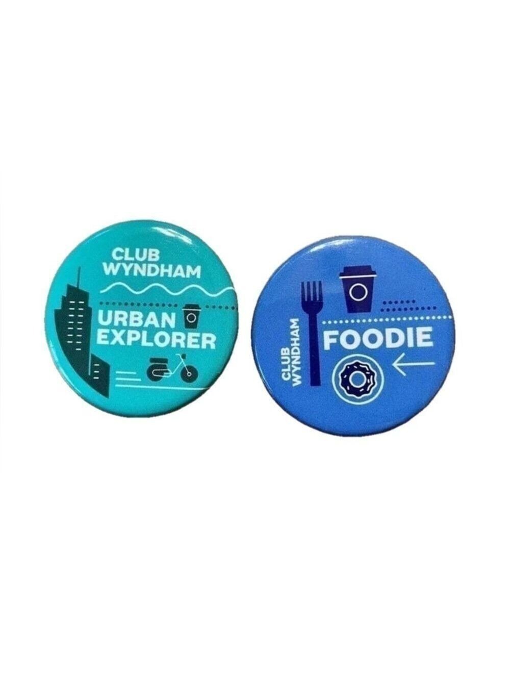 Club Wyndham Urban Explorer and Foodie Pins Set of 2 New
